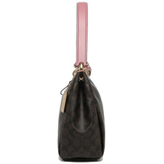 Coach F28967 Mia Signature Brown Pink Rose