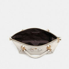 Coach F28969 Small Kelsey With Bow Chalk Leather Satchel Bag