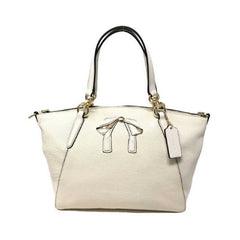 Coach F28969 Small Kelsey With Bow Chalk Leather Satchel Bag