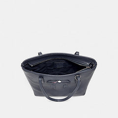 Coach F28988 Mini City Zip Tote With Bow Midnight