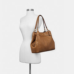 Coach F28992 Pebbled Leather Small Lexy Shoulder Bag Light Saddle