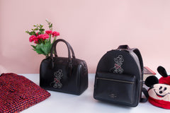 Coach F29353 X Disney Minnie Mouse Charlie Backpack Black Limited Edition