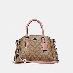 Coach F29434 Mini Sage Carryal In Signature Canvas Khaki Petal