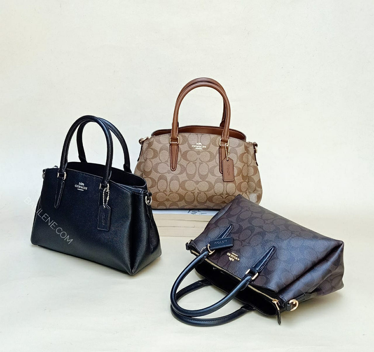 Coach F29434 Mini Sage Carryall In Signature Canvas Khaki Saddle Balilene