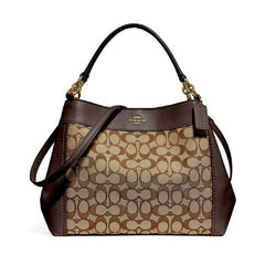 Coach F29548 Outline Small Lexy Shoulder Bag Khaki Brown