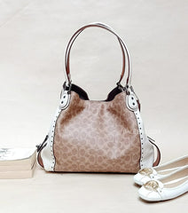Coach 30220 Edie 31 Signature Rivets Chalk