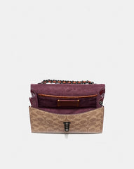 Coach 30591 Parker 18 In Colorblock Signature Canvas Jasmine