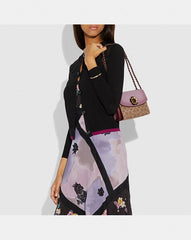 Coach 30591 Parker 18 In Colorblock Signature Canvas Jasmine