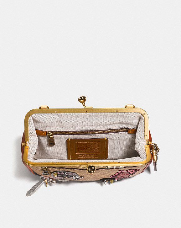 Coach F31069 X Keith Haring Kisslock Crossbody In Signature