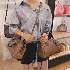 Coach F31378 Mini Bennett Satchel Rainbow Rivets Saddle 2 Multi