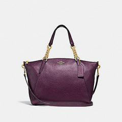 Coach F31409 Small Kelsey Chain Metallic Raspberry