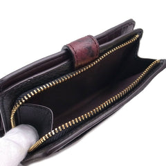 Coach F31949 Medium Corner Zip Wallet In Signature Collorblock Brown Black