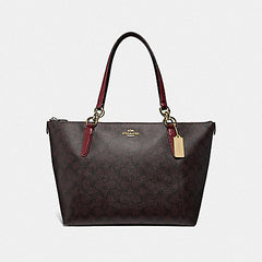 Coach F31976 Ava Tote Signature Brown Wine