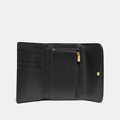 Coach F32485 Medium Envelope Wallet In Signature Canvas Brown Black