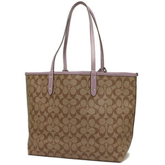Coach F36658 Reversible City Tote In Signature Canvas Khaki Jasmine
