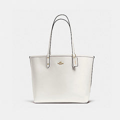 Coach F36658 Reversible City Tote In Signature Light Khaki Chalk