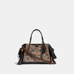 Coach F36840 Dreamer 21 In Signature Canvas With Tattoo Tan Black/black Copper