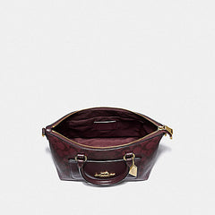 Coach F38089 Mini Emma Satchel In Signature Canvas Brown Black