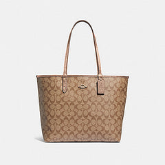Coach F39518 Reversible City Tote In Signature Canvas Rosegold