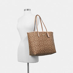 Coach F39518 Reversible City Tote In Signature Canvas Rosegold