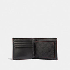 Coach F41346 Boxed 3-in-1 Wallet Gift Set In Signature Canvas Black Oxblood