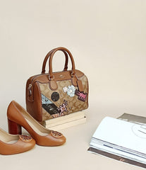 Coach F48729 Keith Haring Mini Bennet In Signature Canvas With Patches Khaki Multi