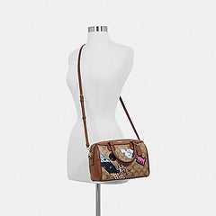 Coach F48729 Keith Haring Mini Bennet In Signature Canvas With Patches Khaki Multi