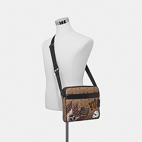 Coach F50485 Keith Haring Charles Camera Bag In Signature Canvas With Balilene