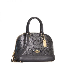 Coach F27597 Debossed Patent Leather Mini Sierra Black