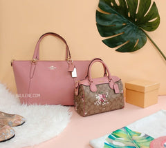 Coach F29631 Signature Floral Logo Mini Bennet Khaki Multi