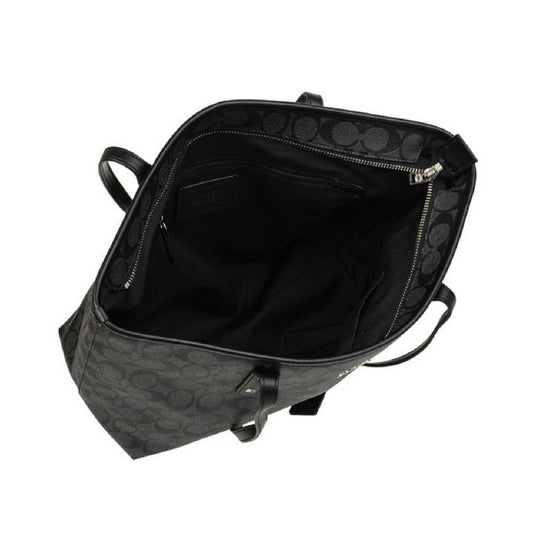Coach F58292 Signature City Zip Tote Black Smoke