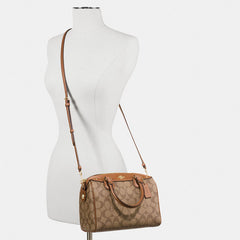 Coach f58312 Signature Mini Bennett Satchel Khaki saddle