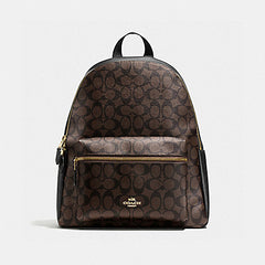 Coach F58314 Charlie Backpack In Signature Brown Black