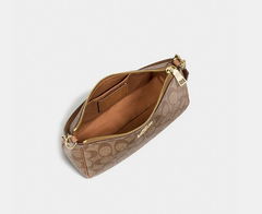 Coach F58321 Top Handle Pouch Crossbody Khaki Saddle