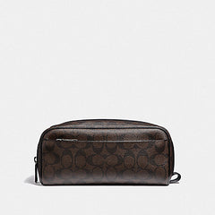 Coach F58540 Travel Kit In Signature Canvas Mahogany Black