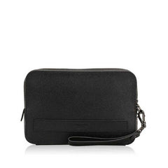 Coach F59117 Men Crossgrain Leather Pouchette Black