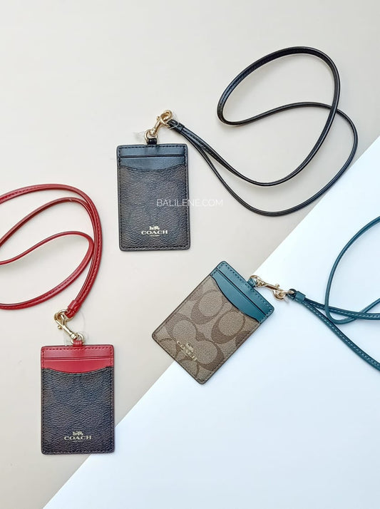 Coach_F63274_Lanyard_ID_Case_Outlet_Khaki_True_Red_realpict