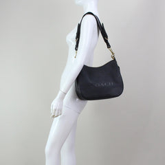 Coach F72702 Leather Jes Hobo Shoulder Black