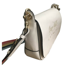 Coach F72703 Leather Jes Messenger Crossbody Chalk