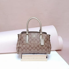 Coach F73291 Mini Sage Carryall In Signature Canvas Gold/khaki/platinum