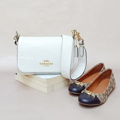 Coach F76698 Leather Jess Small Messenger Chalk