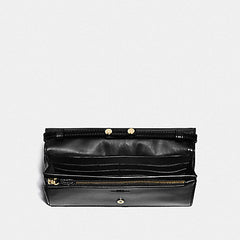 Coach F76768 Signature  Patchwork Foldover Black Multi