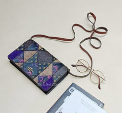 Coach F76768 Signature  Patchwork Foldover Black Multi