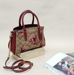 Coach F77850 Mini Sage Signature Khaki Pink Multi