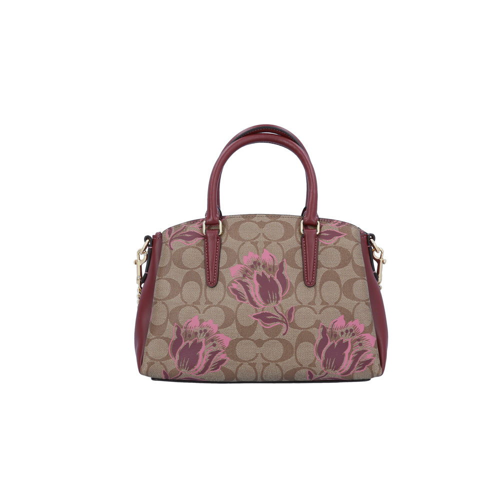 Coach F77850 Mini Sage Signature Khaki Pink Multi Balilene