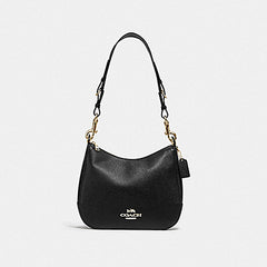 Coach F77980 Coach Leather Jes Hobo Signature Strap Black