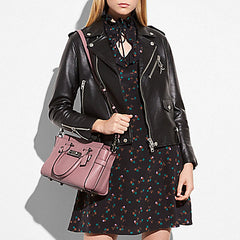 Coach F87295 Swagger 27 Pebble Leather Carryall Dusty Rose