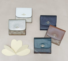 Coach F87589 Signature Pvc Small Wallet Light Khaki Chalk