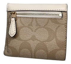 Coach F87589 Signature Pvc Small Wallet Light Khaki Chalk