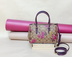 Coach F88563 Mini Surrey Signature Khaki Berry Multi